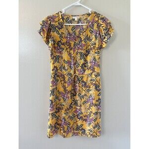Maison Jules Yellow Floral Dress